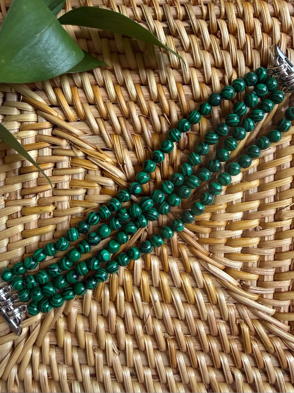 NWOT Green Beaded Multi-Strand Apple Watch Bracelet